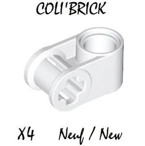 Lego 6536 - 4x Brique / Technic, Axle Pin Connector - Blanc White - NEUF - Imagen 1 de 1