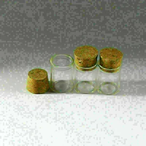 15X 5ml Empty Sample Vials Clear Glass Bottles with Corks Jars Small bottles - Picture 1 of 1