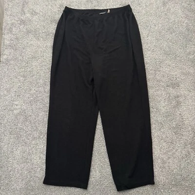 Vintage 80s 90s Fashion Bug Dress Pants Womens 2X Plus USA Stretchy Semi Sheer - Image 1 of 4