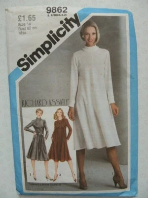 Simplicity 9862 Sewing Pattern ladies tent shaped dress raglan sleeve 14 - Image 1 of 4