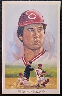 1989 Perez-Steele Celebration Johnny Bench #5 Postcard /10,000 - Image 1 of 2
