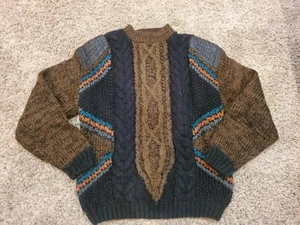 Suéter Chia De Colección Para Hombre Años 80 90 100% Acrílico Marrón Negro Talla XL - Imagen 1 de 5