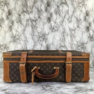 Louis Vuitton Trunk Luggage Suitcase Monogram Vintage 1980’S Leather Authentic - Picture 1 of 21
