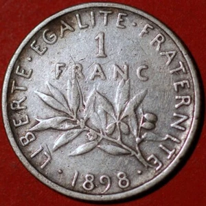 France Franc 1898 KM# 844.1 - Picture 1 of 2