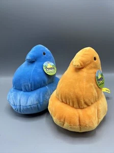 PEEPS Just Born Blue & Orange Chick w/Tags Stuffed Animal Toy Doll Plush 8"x 7" - Picture 1 of 4