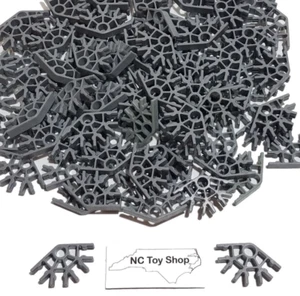 100 NEW K'NEX Rare Gray Connectors 4 Position Standard Replacement Parts KNEX - Picture 1 of 3
