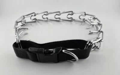 Herm Sprenger Chrome Dog Prong Collar Germany  11 links - spring release - Image 1 of 4