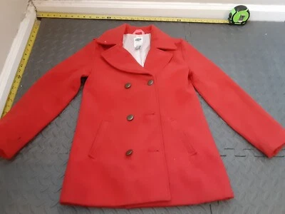 Old Navy Girl Jacket Large Red 100%Polyester Double Breasted Regular Fit #S182 - Image 1 of 4