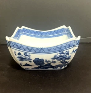 Cuenco para servir porcelana china azul y blanco cantón 6,25" x 6,25" 3"h de regalo - Imagen 1 de 15