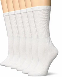 Hanes® Women's PREMIUM Black Crew Sock 6-Pack " Color COLLECTION & Softness" - Picture 1 of 7