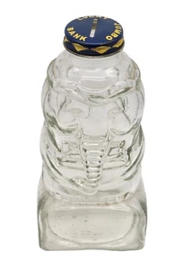 VINTAGE Lucky Jumbo Elephant Glass Bank Bottle Advertising Promo - Picture 1 of 7