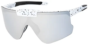 Oversized Flip Up Blade Sports Shield Baseball Cycling Sunglasses Mirror 25TRV - Picture 1 of 13