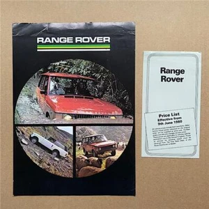 RANGE ROVER 1980 single sheet BROCHURE 1980 2 sided single sheet with small sepe - Picture 1 of 1