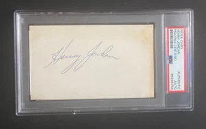 Henry Jordan Signed Index Card Green Bay Packers -PSA/DNA HOF - Picture 1 of 2