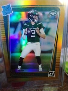 2021 Donruss Zach Wilson Holo Gold Press Proof Premium Rated Rookie #252 Jets RC