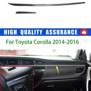 Tira del panel del tablero de instrumentos de consola media de fibra de carbono para Toyota Corolla 2014-2016 - Imagen 1 de 8
