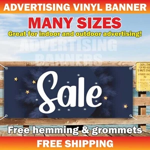 Christmas SALE Advertising Banner Vinyl Mesh Sign Merry Xmas Holidays New Year - Picture 1 of 5