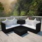 Gartenmöbel 4-tlg. mit Auflagen Poly Rattan Lounge Sofa Mehrere Auswahl vidaXL
