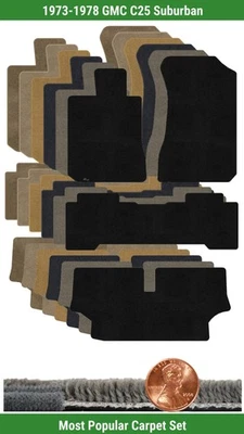 Juego de alfombrillas Ultimat personalizadas para 1973-1978 GMC C25 Suburban (4 piezas) #MWM Foto 1 de 4