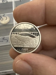 2005 S Silver Proof WEST VIRGINIA Quarter - 90% Silver A8 - Picture 1 of 2