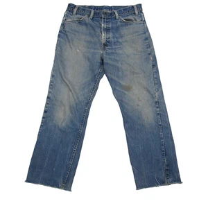 Pantalones de mezclilla vintage Levis naranja lengüeta para hombre 33x26,5 azul EE. UU. calce recto cremallera garra - Imagen 1 de 21