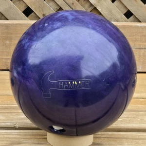 Vintage 15,5 Pfund Hammer Nagel lila Ersatz Bowlingkugel 4,5" Spannweite - Bild 1 von 6