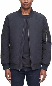 Calvin Klein Mens Quilted Bomber Jacket | Black | Large - Picture 1 of 6