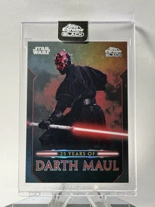 2024 Topps Star Wars Cromo Nero 25 anni di Darth Maul DM-19 - Foto 1 di 2