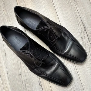 Lloyd George derby dress shoes black leather Mens Size 10.5 - Picture 1 of 24