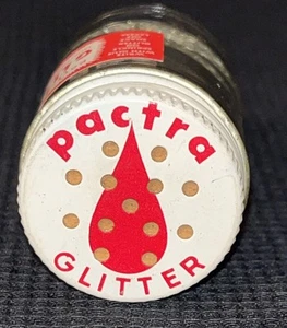 Barattolo vetro 18cc vintage Pactra glitter doppia rete placcata - Foto 1 di 6