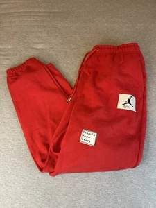 Nike Mens Sz XL Jordan Essential Statement Utility Fleece Red Gym Athletic Pants - Picture 1 of 10