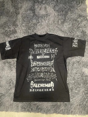 Balenciaga Black DIY Metal Short Sleeve T-Shirt Size Medium - Image 1 of 4