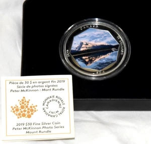 2019 Canada MOUNT RUNDLE $30 Fine Silver Coin McKinnon Photo Series - Picture 1 of 4