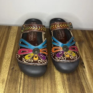 L'Artiste by Spring Step Damen Copa Clog flache Sandale Gr. 38 EU 7,5/8 - NEU - Bild 1 von 12