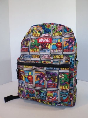 Mochila MARVEL AVENGERS 16" Correas Acolchadas Soporte Tira Cómica Hombre Araña, Hulk Foto 1 de 4