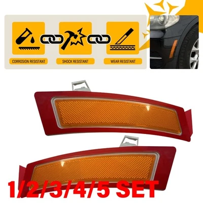 Juego de 1-5 reflectores laterales parachoques delantero lente ámbar para BMW E70 X5 2011-2013 Foto 1 de 4