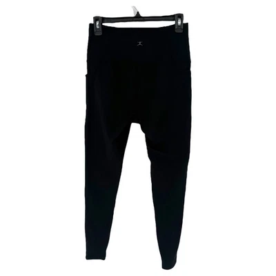 Danskin Black Cropped Leggings Women’s M Side Pockets Athleisure - Image 1 of 4