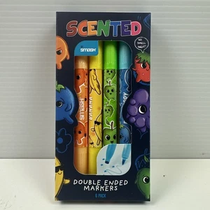 Smash Scented Double Ended Markers Fine Thick 6 Pack Colouring Kids Fruit Smell - Bild 1 von 9