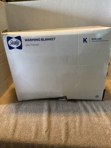 Sealy King Size Elektrische Wärmedecke Flanell & Sherpa 100x90 in - Grau - Bild 1 von 3