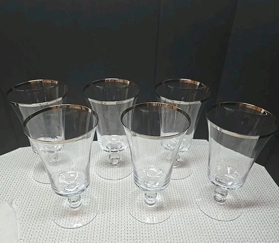 Juego de 6 copas de agua Gorham Crystal Primera Dama 51/2 oz. Foto 1 de 4