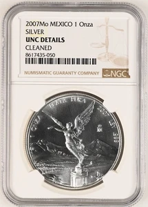 MÉXICO 1 Onza 2007 Plata Libertad NGC UNC 8617435-050 FECHA CLAVE - Imagen 1 de 2