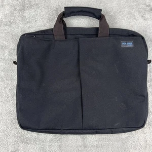 Jack Spade Greene St Briefcase Bag Black Laptop Work Office Organizer Mens Nylon - Picture 1 of 8