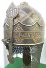 Incroyable casque de guerrier turc Khulah khud inscription arabe médaillons