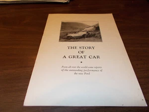 1929 (aprox) Ford Model A "The Story of a Great Car" 14-page Sales Catalog - Picture 1 of 4