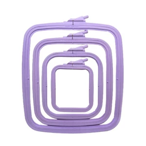 Nurge Embroidery Cross Stitch Square Oblong Rectangle Plastic Frame Lilac - Picture 1 of 1