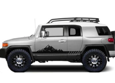 Mountain Stripe Graphics Car Sticker For Toyota FJ Cruiser Side Door Decal Vinyl - Изображение 1 из 4