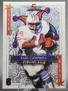 Earl Campbell 1/1 2024 Wild Card 5 Card Draw White Joker Silver Disco Oilers SSP - Picture 1 of 2