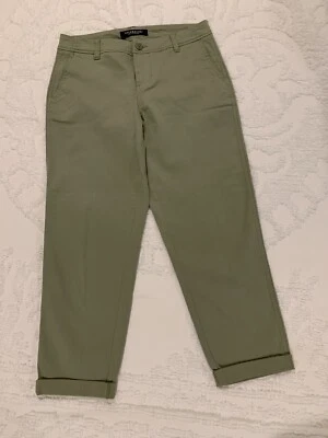 Pantalones Liverpool Los Angeles Puños Elastizados Algodón/Modal Talla 6/28 Verde Foto 1 de 4