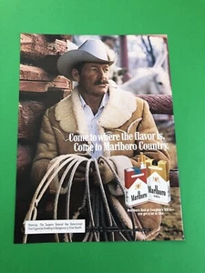 MARLBORO CIGARETTES ORIGINAL VINTAGE 1 PAGE PRINT AD PRINTED ADVERTISEMENT BB11 - Picture 1 of 1