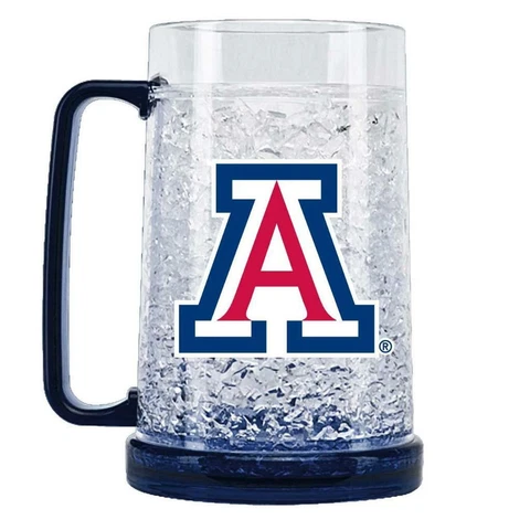 Arizona Wildcats 16 Oz Crystal Freezer Mug [NEW] NCAA Cup Glass Drink Beer Pint Cover
